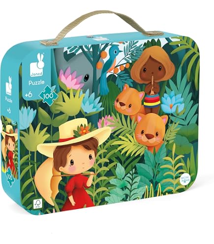 Janod - Puzzle Enfant Le Monde 100 Pièces - Jeu Educatif Motricité Fine et Concentration - Valisette Poignée - Fabriqué en France et Certifié FSC - Dès 6 Ans, J02607 Janod - Puzzle Enfant Le Monde 100 Pièces - Jeu Educatif Motricité Fine et Concentration - Valisette Poignée - Fabriqué en France et Certifié FSC - Dès 6 Ans, J02607