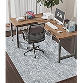 chakme Office Chair Mat for Hardwood Floor, 60"x45" Easy Glide Computer Desk Mat Protector for Rolling Chair Under Desk Rug Nonslip Backing, Machine Wash, (Arc)