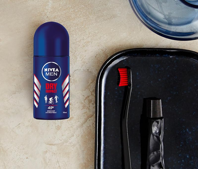 MEN Dry Impact Roll-On Antitraspirante, 6 x 50 ml