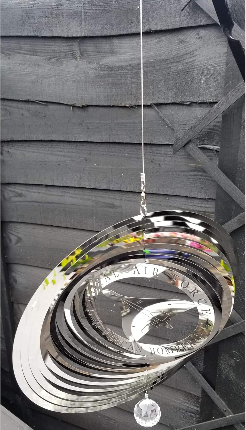 SK Stainless Steel Garden Wind Spinner - RAF Vulcan Bomber