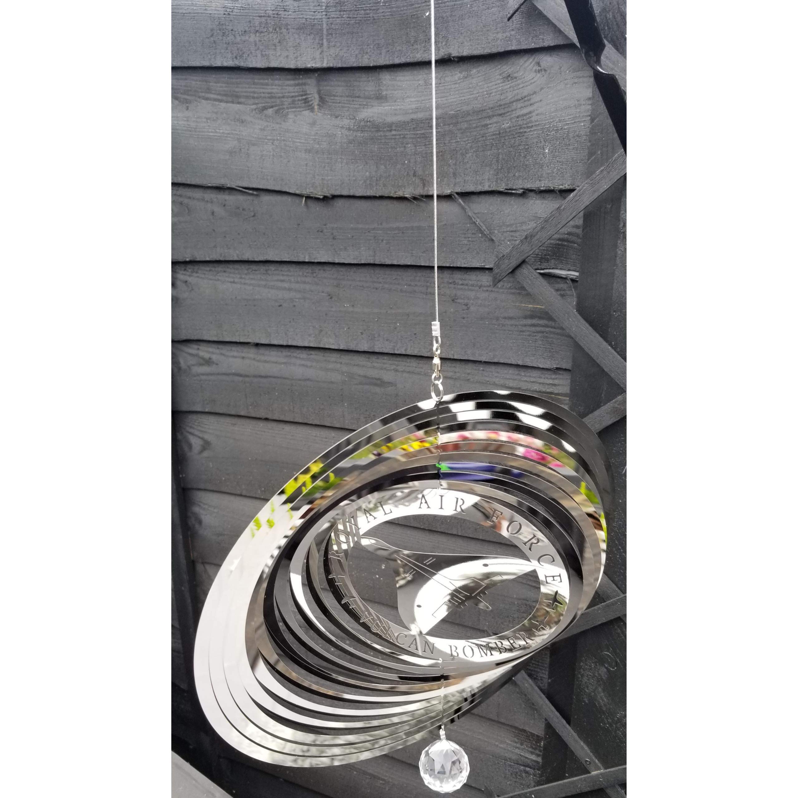 Stainless Steel Garden Wind Spinner - Vulcan Bomber