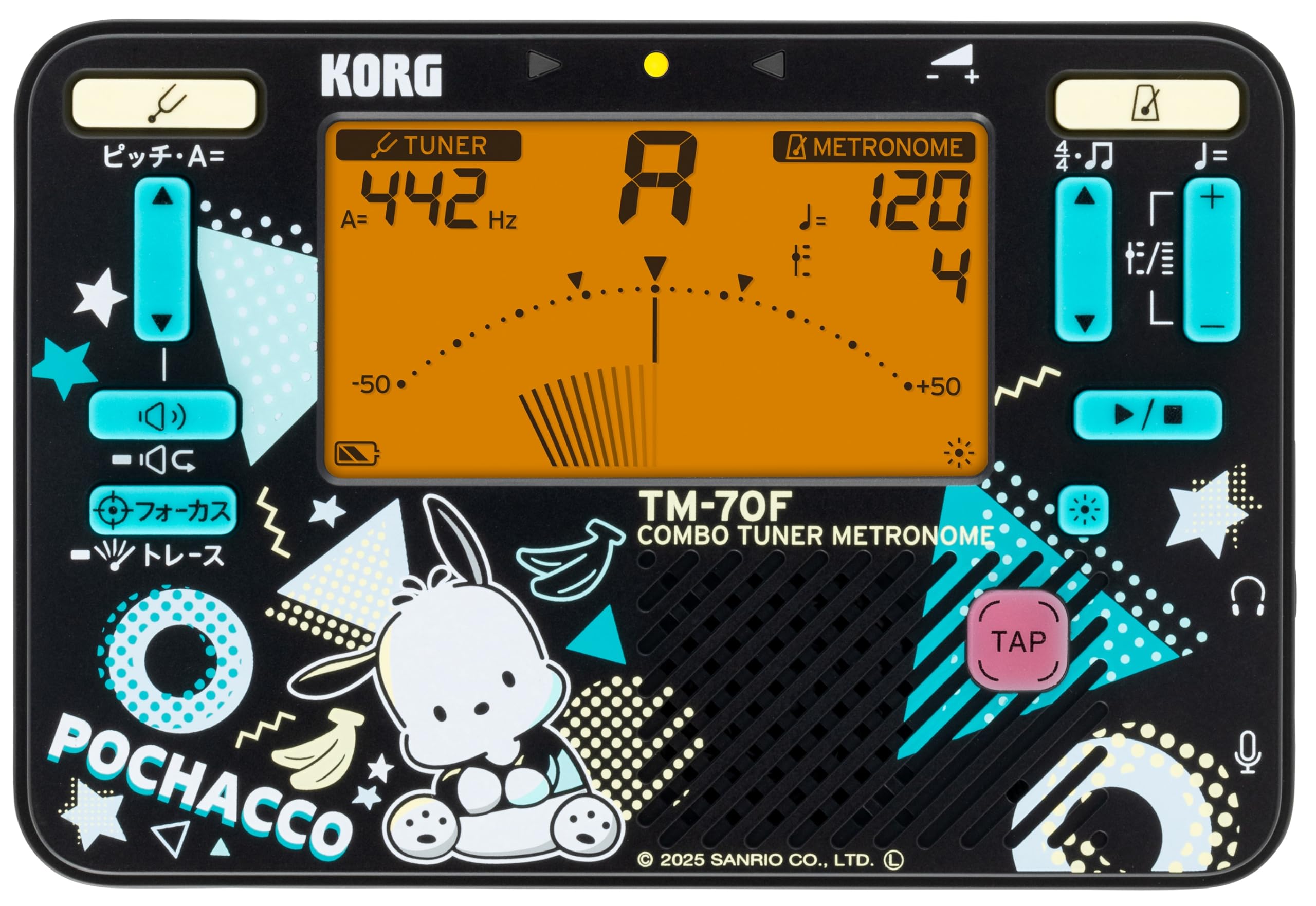 KORG(コルグ) チューナー メトロノーム TM-70C ポチャッコ クリップ式コンタクト・マイク付き/日本製/吹奏楽/ブラスバンド/オーケストラ TM-70C SPC商品画像