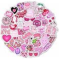 100Pcs Y2K Stickers Pink for Laptop - Preppy Stickers, Party Favors & Decorations, Waterproof Vinyl Decals, 2000s and Aesthetic Stickers