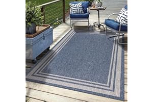 Keen Home Design Terrace Outdoor Area Rug - 6x9 Washable Indoor/Outdoor Rug for Patio, Kitchen, Balcony, Beach, Garden, Deck and Porch, Size: 6'x8'10"