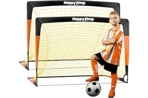 Happy Jump Soccer Goal 7'x5', 6.6‘x3.3', 5'x3.6', 4'x3', 3'x2.2' Soccer Net for Kids Backyard