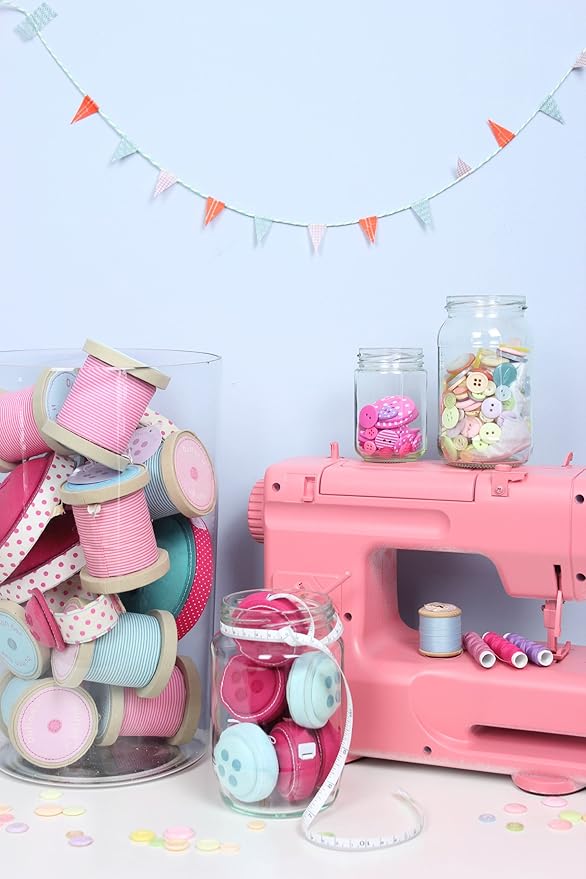 London Clock 82214 Nahkastchen Serie Mit Punktchenmuster Tragegriff Innenfach Herausnehmbar Stofffach Und Nadelkissen Innen 31 X 23 X 14 5 Cm Pink Weiss Amazon De Kuche Haushalt