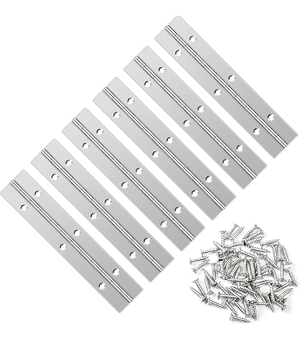 Hordion 6Pcs 6 Inch Piano Hinge Heavy Duty, Black Continuous Hinge 0.04 - View #10