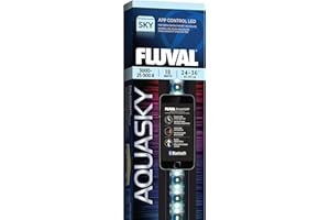 Fluval Aquasky 2.0 Bluetooth LED Aquarium Light – 18W, 24–36" | RGB + 6500K White | App Controlled with Weather & 24-Hour Light Cycle | IP67 Waterproof | Wide 120 Degree Light Spread