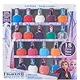 Townley Girl Disney Frozen Elsa and Anna 18 Piece Water-Based Nail Polish Set, Quick Dry and Peels-Off, Nail Paint Set for Girls, Perfect for Parties, Sleepovers and Makeovers, Ages 3