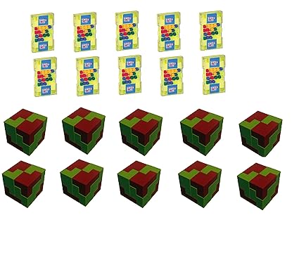 Virgo Toys Matchup & I Qube Puzzle (Combo) - Pack of 10