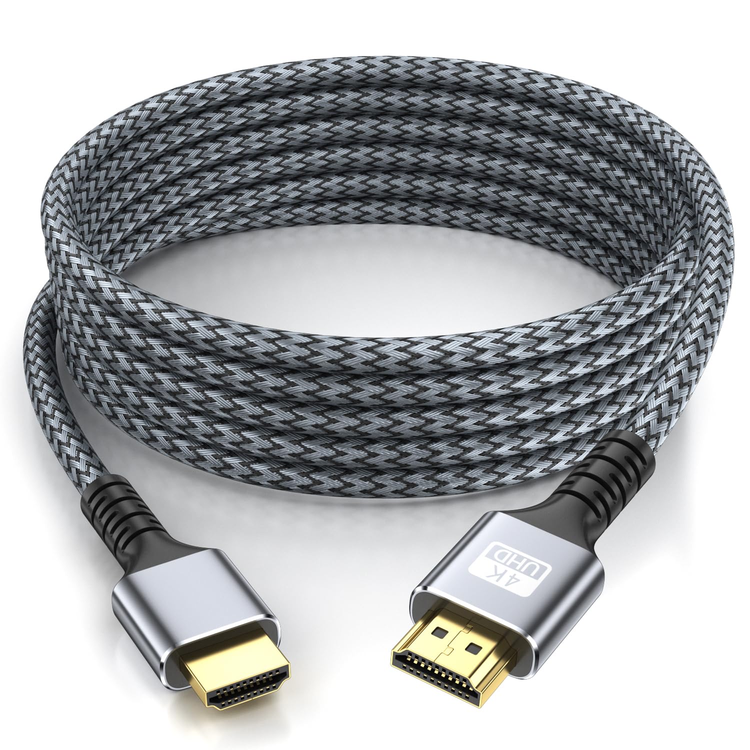 Photo 1 of looyotul 4k Hdmi Cable 25ft Ultra High Speed HDMI 2.0 Cable 4K@60HZ 3D ARC Gold Plated Connector Ethernet Audio Video Return HDMI Cord for UHD TV Monitor Laptop Xbox PS4/PS5 Roku TV ect.(Silvery)