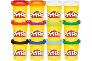 Play-Doh Jewel Colors Bulk 12-Pack of 4-Ounce Cans, Party Favors, Back to School Gifts, Prizes, & Party Favors, Kids Arts & Crafts, Preschool Toys, Ages 2+ (Amazon Exclusive)