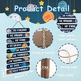 HPNIUB Space Bedroom Wood Sign Set 9pcs 2x12 Space Themed Wall Plaque view 7