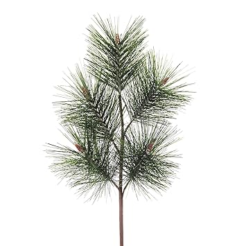 Künstlicher KIEFERNZWEIG mit 5 Trieben. Kiefer Zweig. Ca 45 cm.