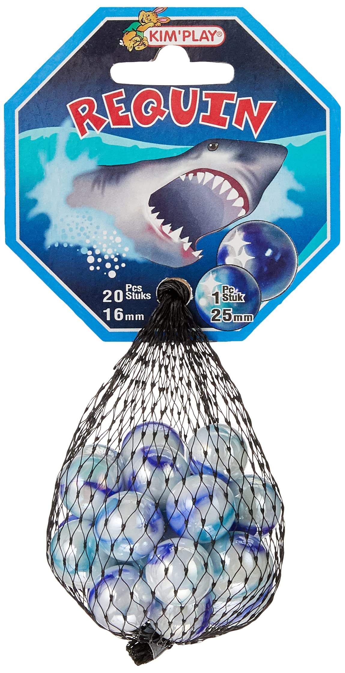 Kim'Play 500832 Set of 20 + 1 Shark Marbles