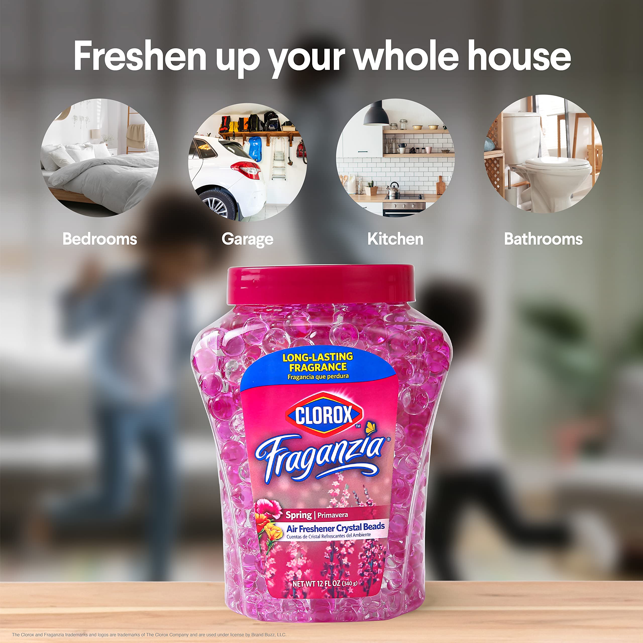 Clorox Fraganzia Crystal Beads Air Freshener LongLasting Air