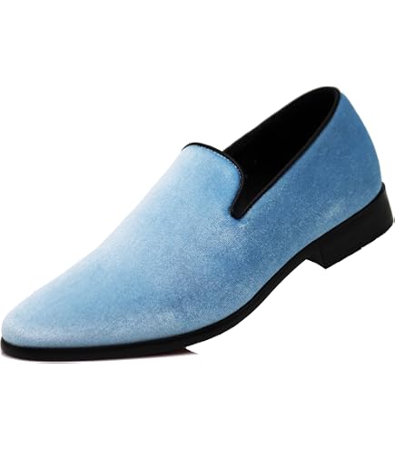 Alberto Feilini Men Royal Blue Vintage Velvet Loafer Tuxedo Slip On Formal Shoes New Men main image 3