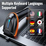Tera 5100 Wireless Barcode Scanner 1D Laser 328ft USB Dongle 2000mAh Orange view 9