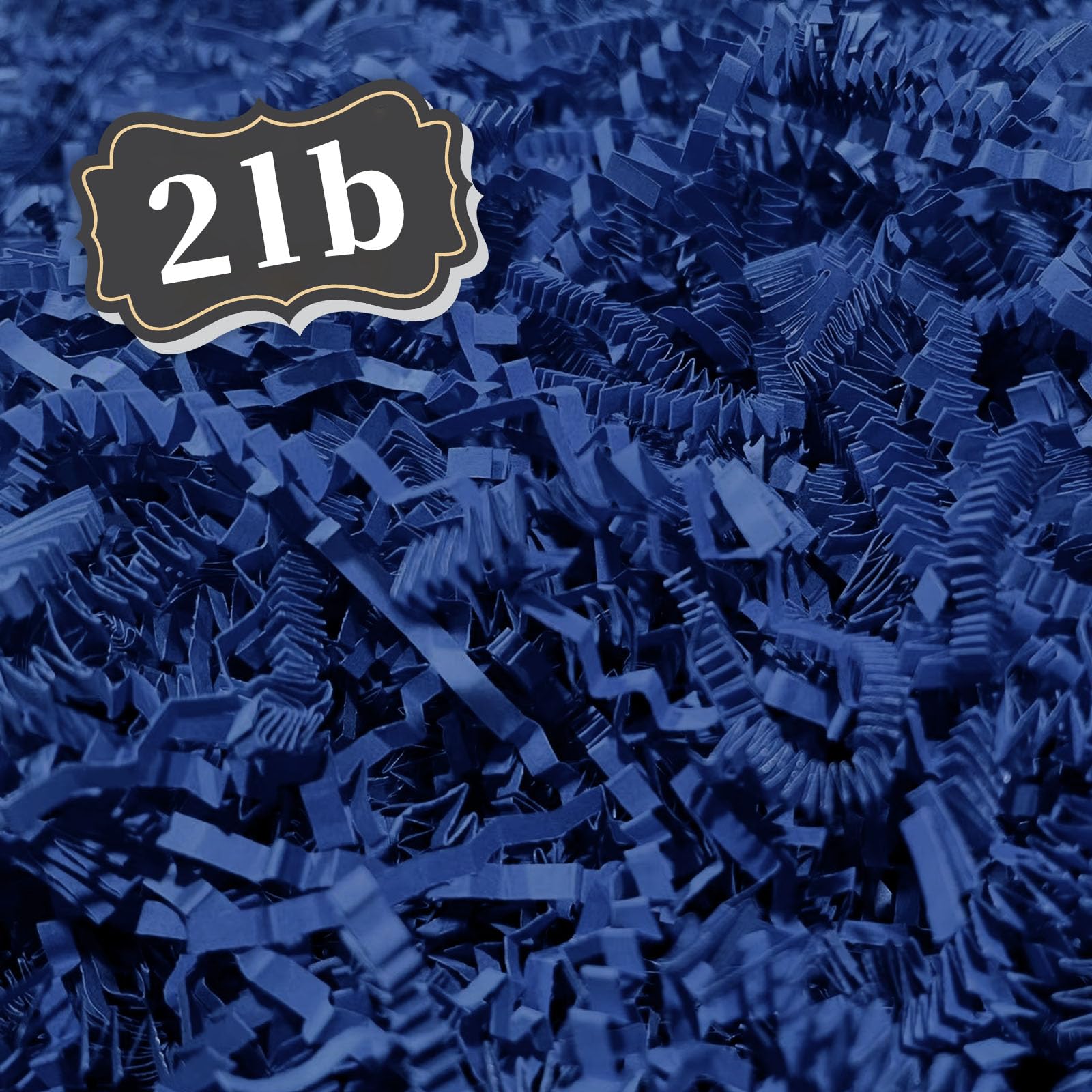 Photo 1 of ZEBMOON 2 LB Navy Blue Crinkle Cut Paper Shred Filler Great for Gift Wrapping, Basket Filling, Birthday, Wedding, Halloween, Thanksgiving, New Year Party Decorations Filling Supplies