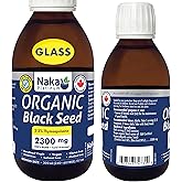 Naka Platinum VIRGIN ORGANIC Cold Pressed BLACK CUMIN SEED Oil, 100% Pure, Glass Bottle, Made in Canada, BONUS SIZE - 300 ml 
