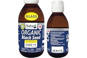 Naka Platinum VIRGIN ORGANIC Cold Pressed BLACK CUMIN SEED Oil, 100% Pure, Glass Bottle, Made in Canada, BONUS SIZE - 300 ml 