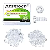 Pzsmocn 200 Pieces/100 Sets M3*10 mm PC Transparent