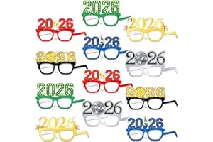 DPKOW 18pcs 2026 Glasses New Years Eve Party Supplies 2026 NYE Party Favors New Years Eve Glasses NYE Accessories Kit, Paper