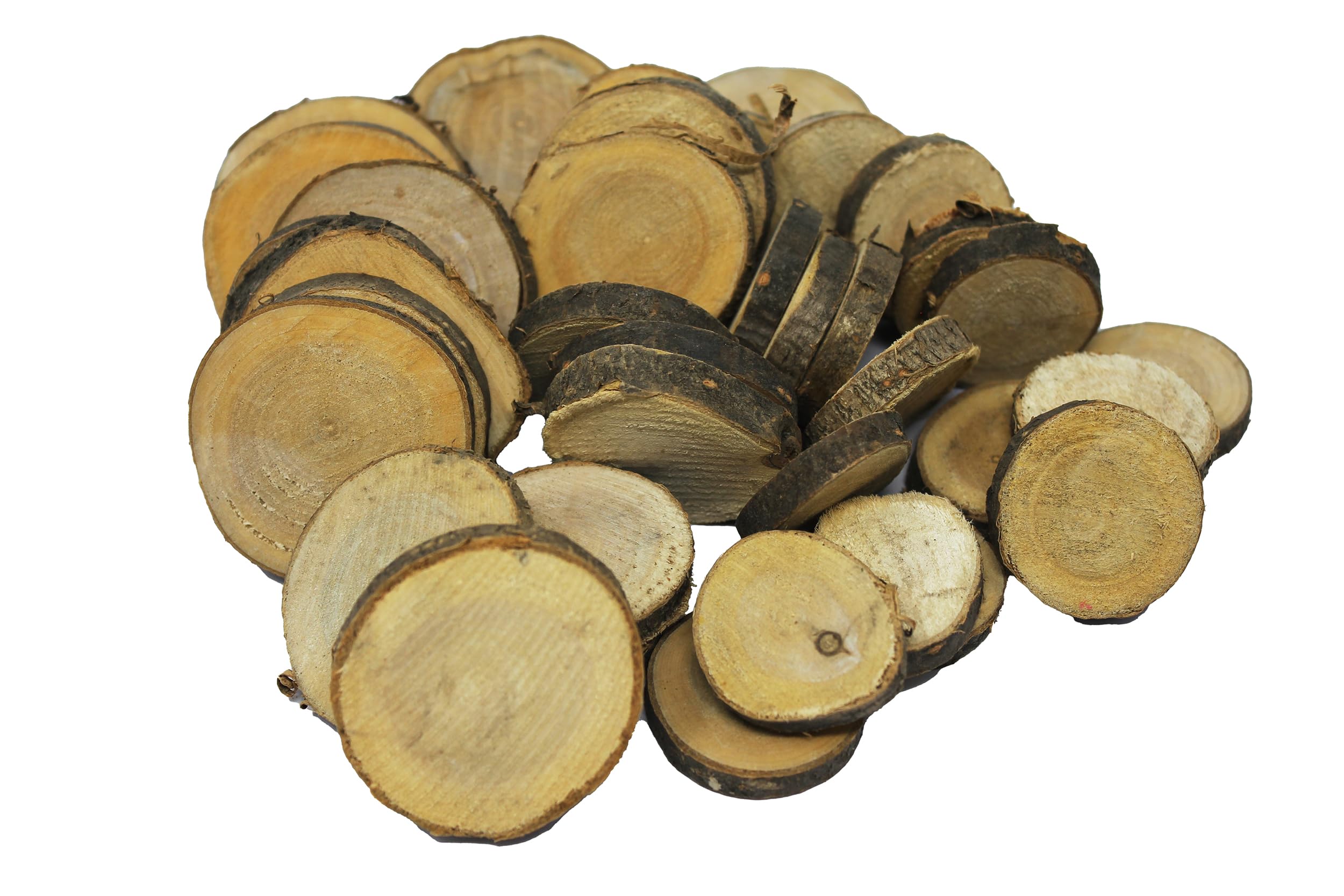 Bright Ideas Natural Branch Offcuts Round 250g in Assorted Sizes Ideal for Kids' Arts and Crafts Projects, Sensory Stimulation, Alternative Crafting Materials for Schools. BI8403.