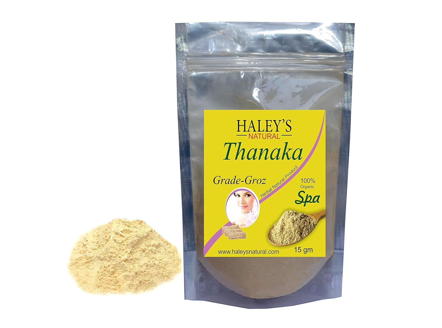Buy Haley's Natural Thanaka powder 100g for Permanent hair removal (15g