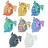 Balkwan Dragon Eggs Gift Set with Surprise Mini Winged Dragon Inside 3D Printed Articulated Crystal Toy Easter Eggs Fun Toy Christmas Basket Stuffers Gift for Kids Boys and Girls(8PCS Twilight Storm)