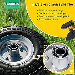 10-Inch 4.10/3.50-4 Tire and Wheel Flat Free by
