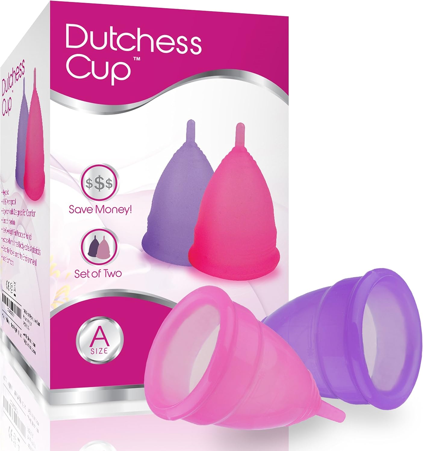Dutchess Menstrual Authentic Original Cups Set of 2 with Free Bags - Small (B) - No 1 Economical Feminine Alternative Protection for Cloth Sanitary Napkins for Menstruation: Health & Personal Care