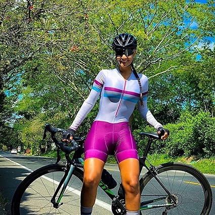 Amazon Co Jp 女性のトライアスロンサイクリングジャージーワンピース長袖スーツ自転車レース Color 3 Size 2x Large ホーム キッチン