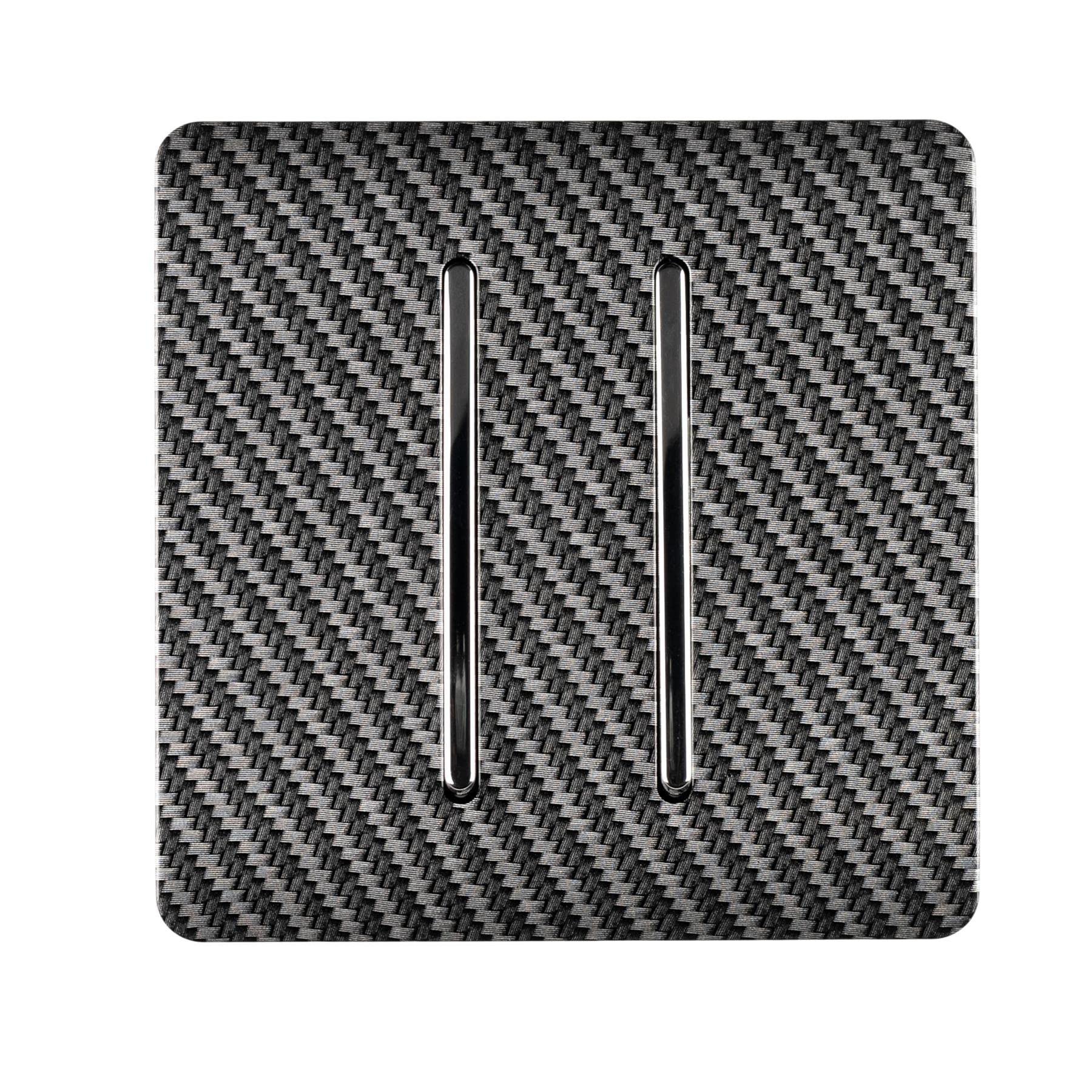 Trendi Switch ART-SSR2 2 Gang Retractive Home Automation Switch in Carbon Fibre