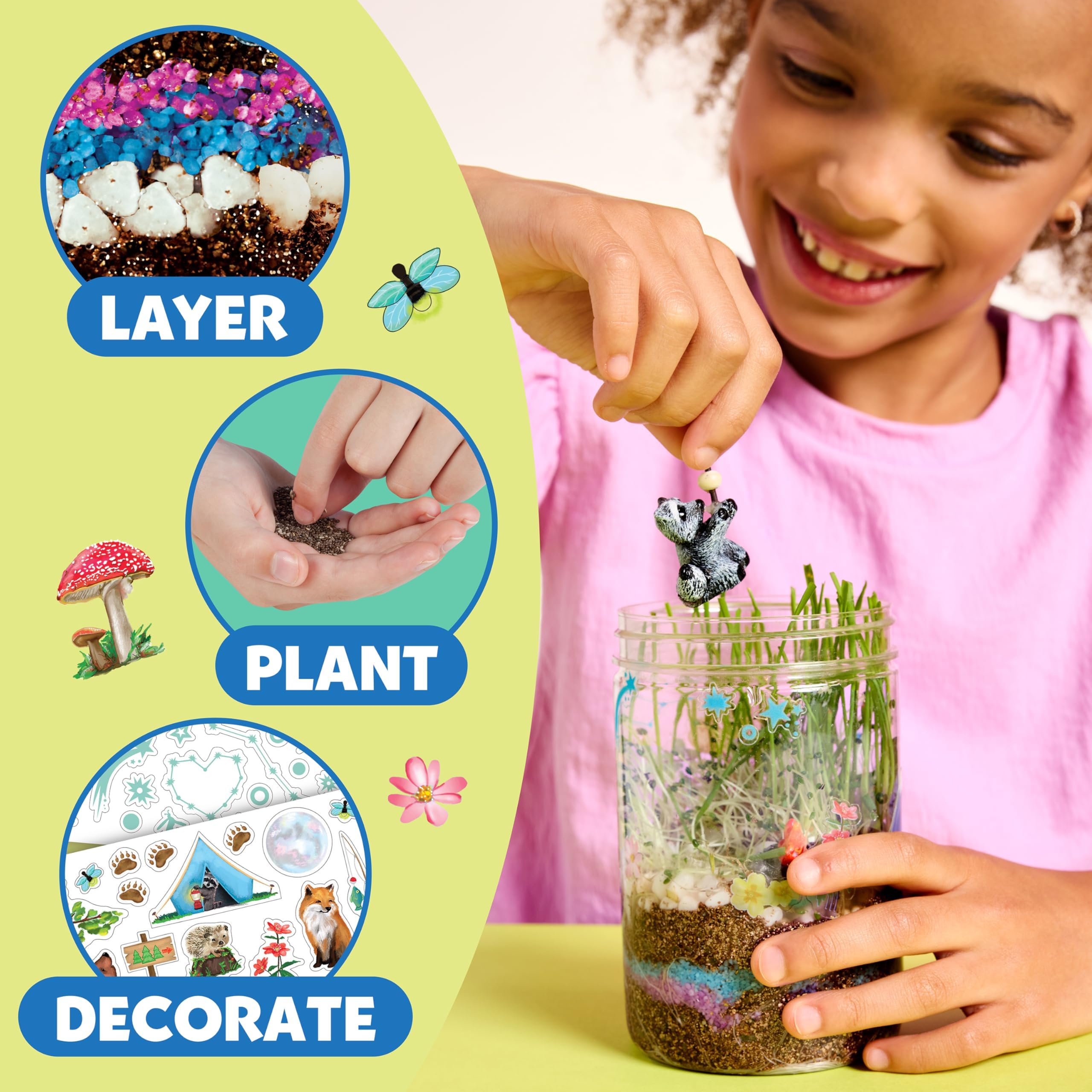 Creativity for Kids Grow 'N Glow Terrarium Kit - Educational Science Kits| Holiday Stocking Stuffers for Kids Gifts for Boys and Girls| Craft and STEM Projects (Ages 6+)