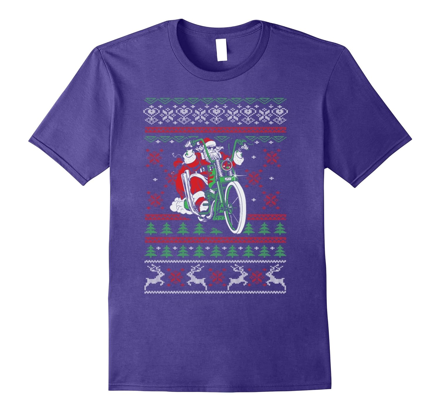 Biker Life USA Ugly christmas tshirt-Rose