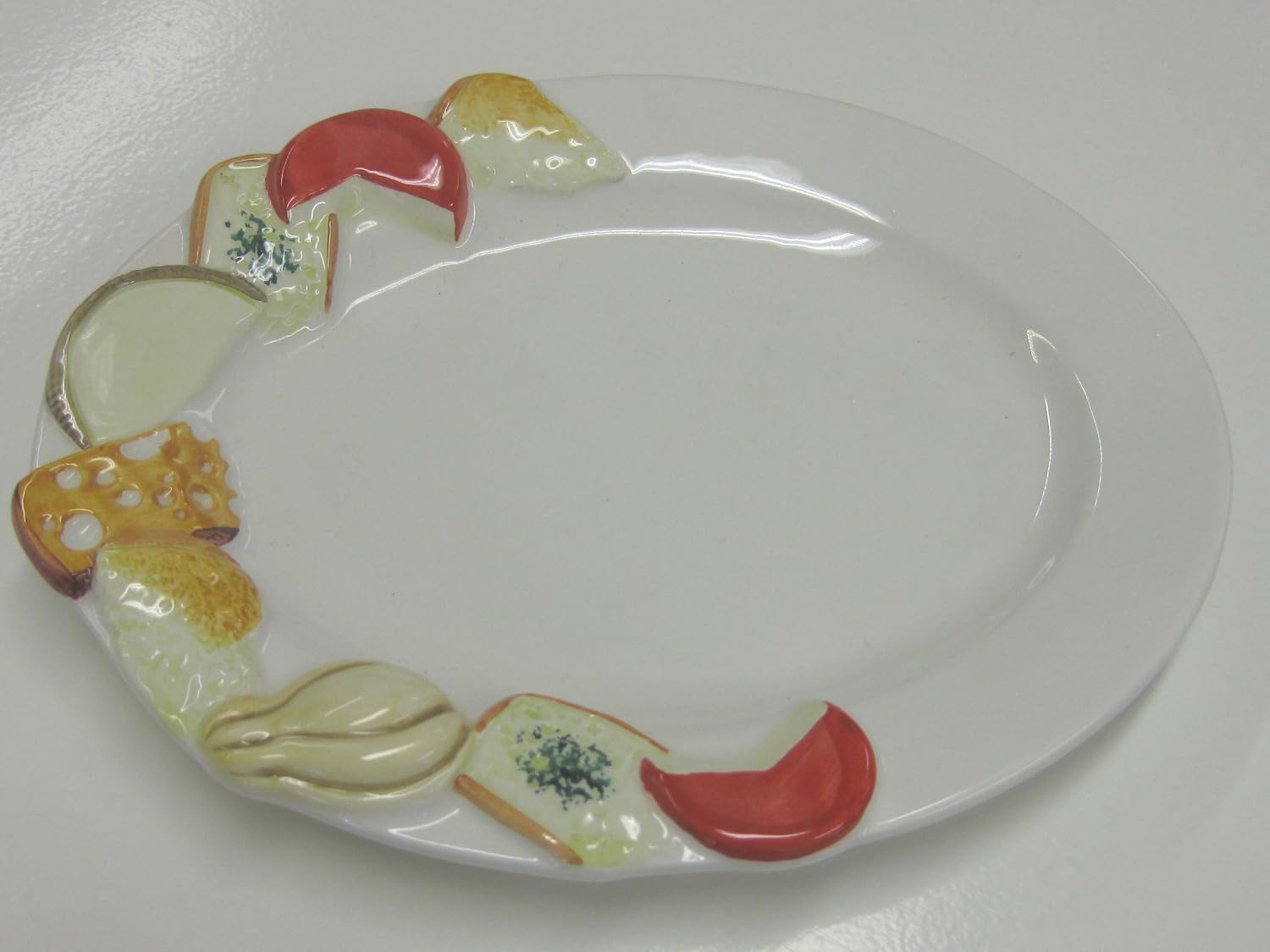 Bassano Italienische Keramik-Servierplatte ‚Zitronen‘ Groß Oval – Handbemalt, 51 X 27 Cm