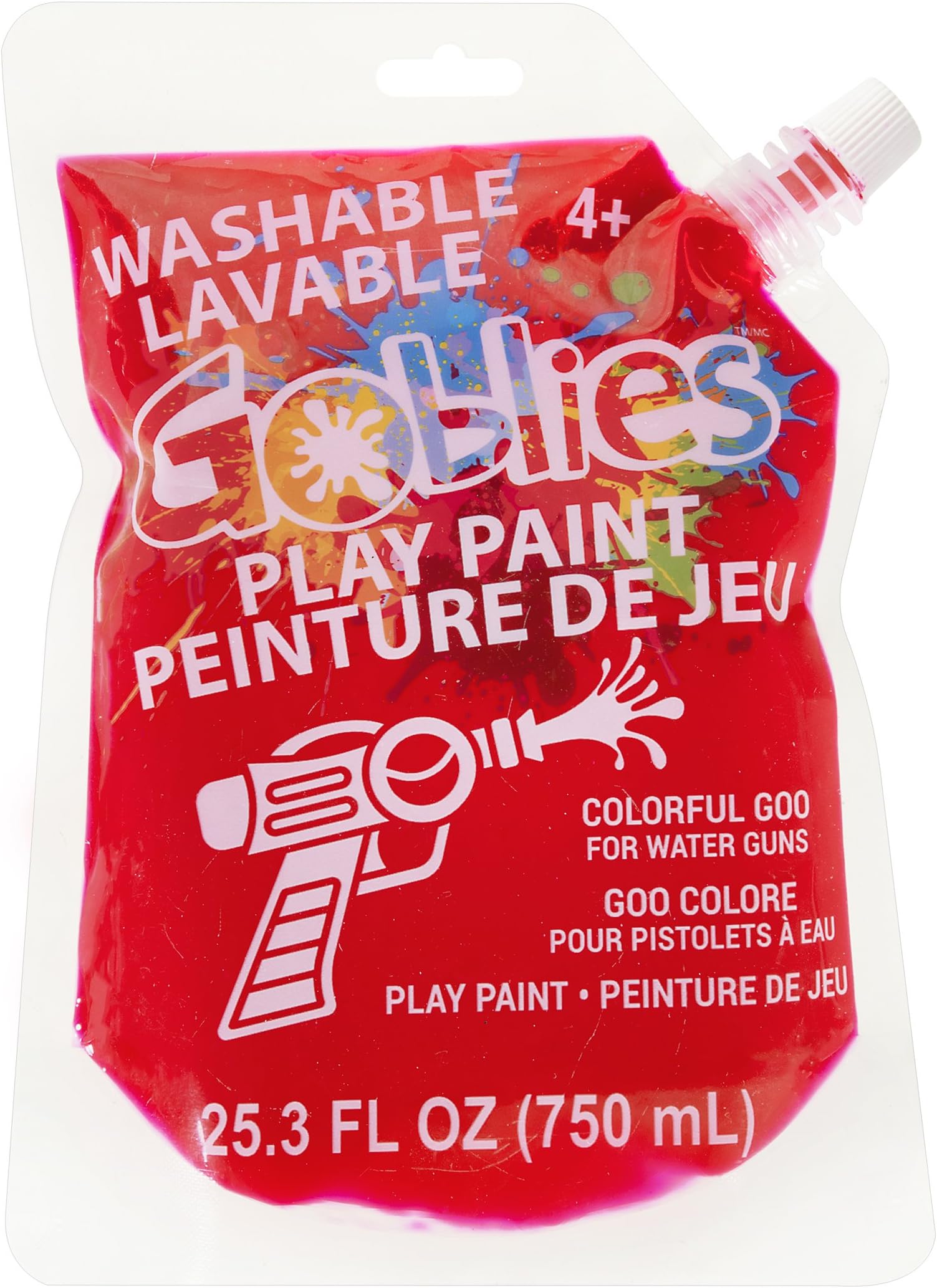 Goblies Orange Play Paint for Water Guns, 25.3 Fluid Ounces, Red