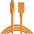 TetherPro USB-C to USB A Female Adapter (Extender) Cable | for Fast Transfer and Connection Between Camera and Computer | High Visibility Orange | 15 Feet (4.6 m) | Tether Tools