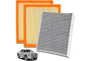 FETUSI Engine Cabin Air Filter kit Compatible with Toyota Tundra 2022-2025 / Sequoia 2023-2025 3.4L V6 Replace 17801-F4010, 8