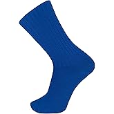 Chaps Men's Rib Solid Color Cotton and Breathable Mesh Crew Socks (1-6 Pair Packs)