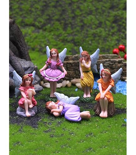 Amazon.com: Set of 4 Whimsical Soft Blue Butterfly Fairies with