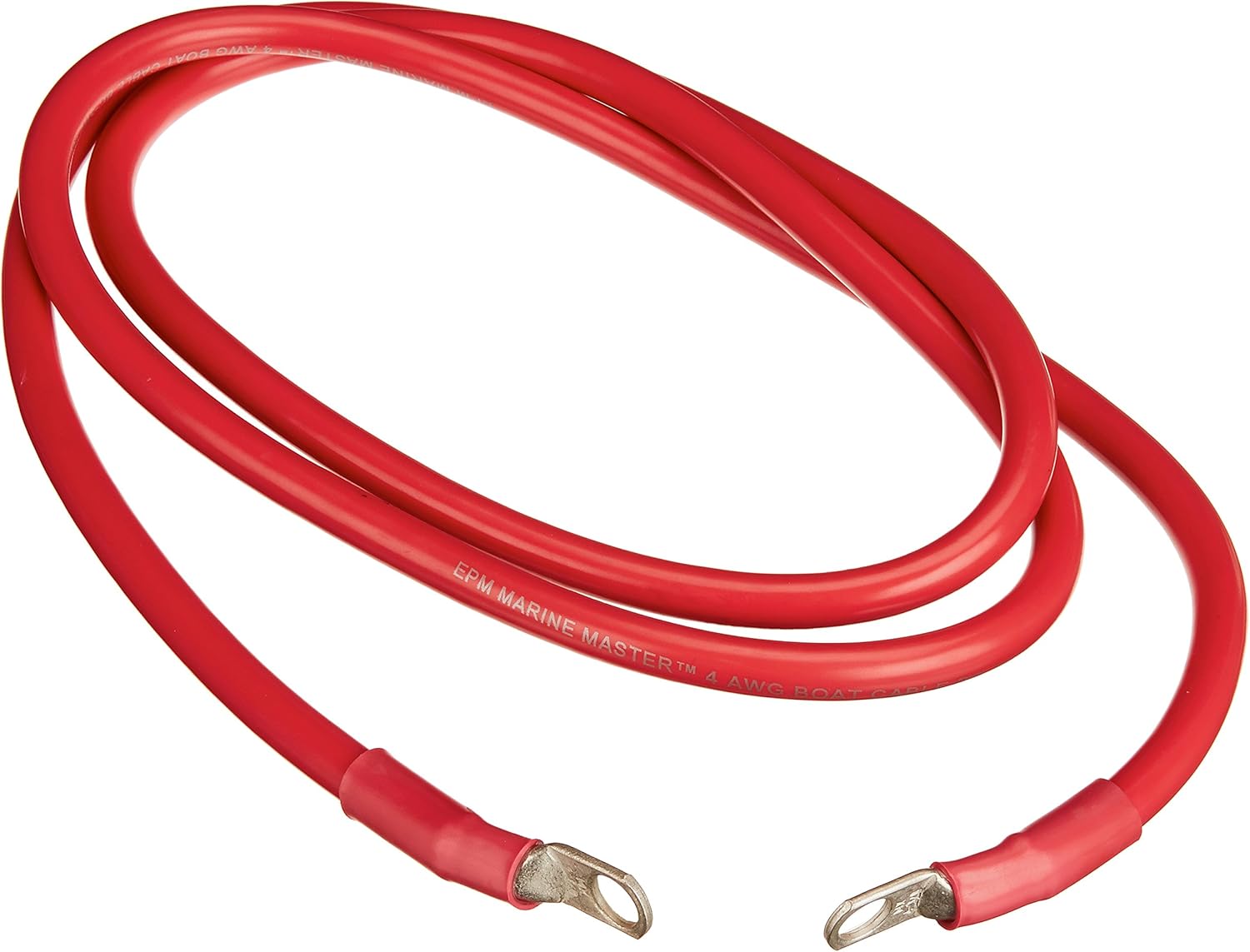 Camco 47456 Red 3/8" Stud 72" Long 4-Gauge Marine Battery Cable and Lug Assembly Tinned: Automotive