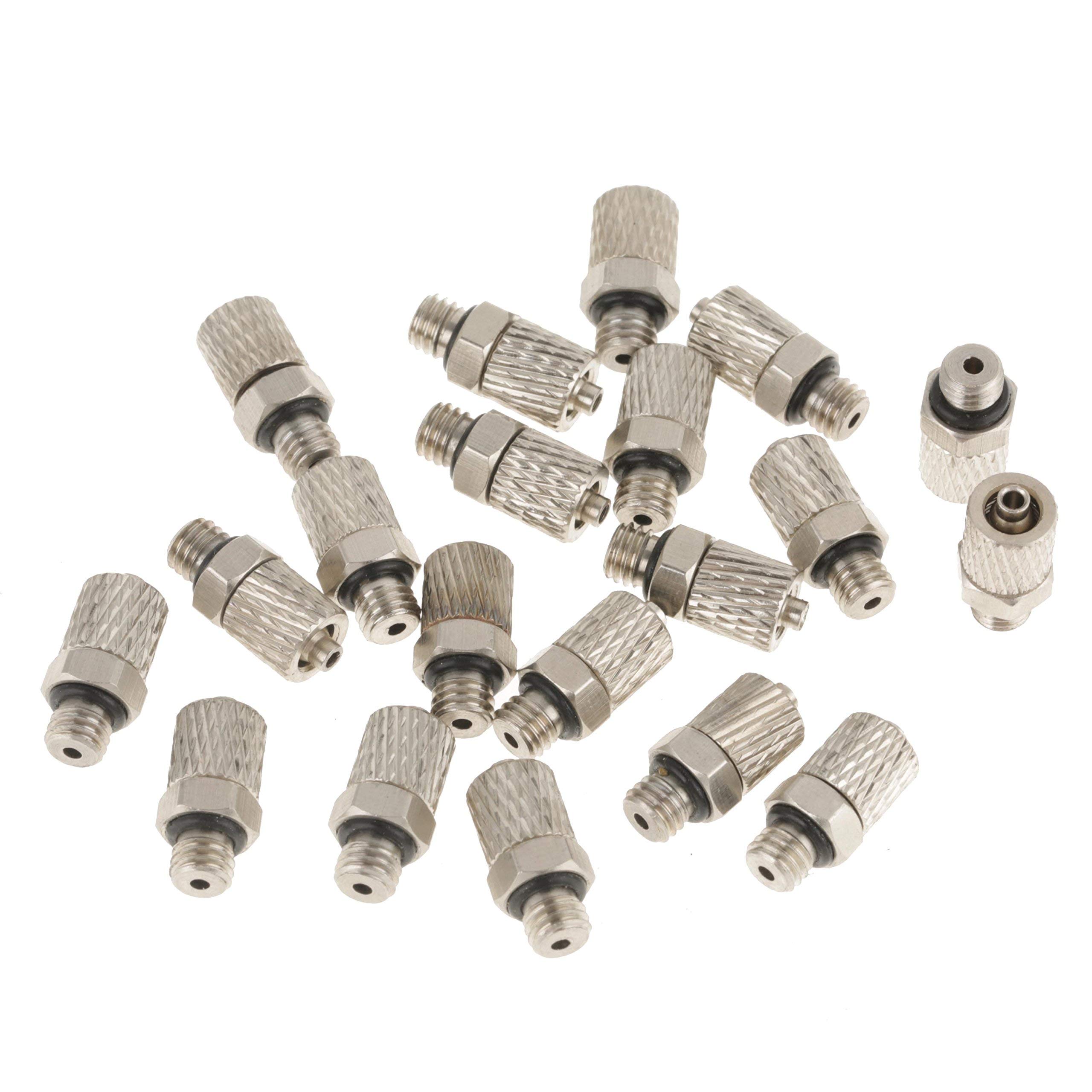 20 Pieces M5 4 mm Mini Pneumatic Push Air Fitting Straight Plug Screw Through Air Hose Quick Twist Fittings Reusable Packaging Socialme-EU