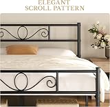 Yaheetech 5ft King Metal Bed Frame with Headboard Footboard Black view 4