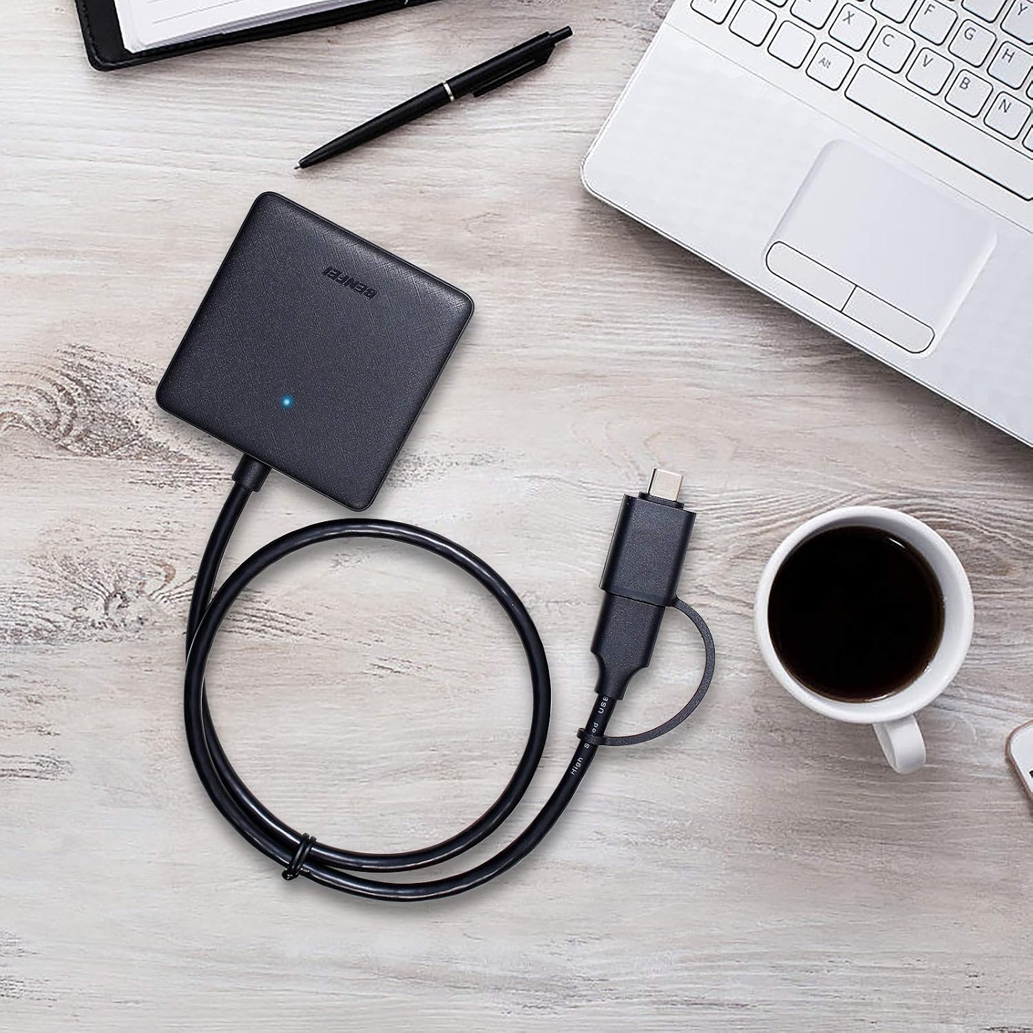 Memory Card Reader, BENFEI 4in1 USB 3.0 and USB-C to SD Micro SD MS CF Card Reader Adapter - Image 5