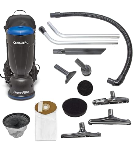 Powr-Flite Comfort Pro Open Mouth Paper Bags – 6 Quart, Pack Of 10, Reusable Vacuum Bags For Backpack Vacuums