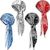 Sintege 4 Pcs Women Head Scarf Pre Tied Chemo Caps Slip on Turban Headwear Cancer Head Wraps Beanie Hat Bandana