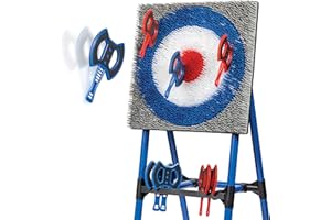 EastPoint Deluxe Steel Frame Axe Throw Target Game Set - Steel Frame for Indoors and Outdoors