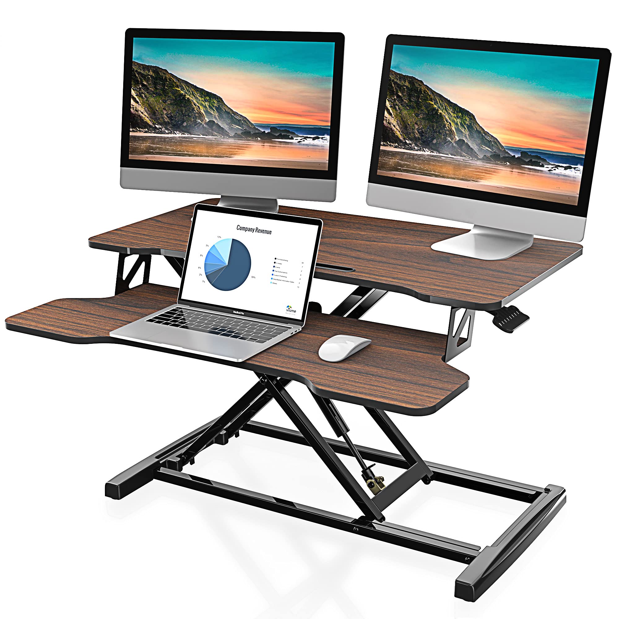 FITUEYES Height Adjustable Standing Desk 32” Wide